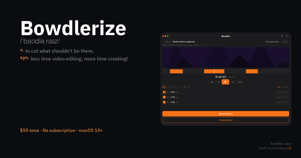 I spent 8 months building a Mac video-processing app alone, with 0 marketing. My path in detail. logo